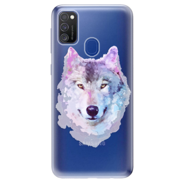 Odolné silikonové pouzdro iSaprio - Wolf 01 na mobil Samsung Galaxy M21 (Silikonový odolný kryt, obal, pouzdro iSaprio - Wolf 01 na mobilní telefon Samsung Galaxy M21)