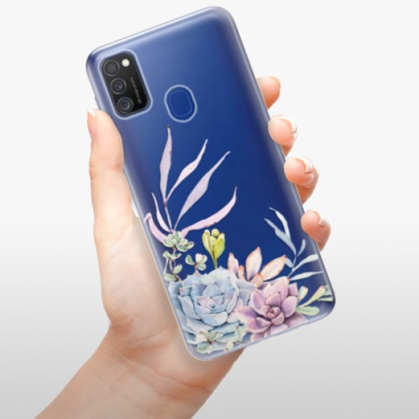 Silikonové pouzdro iSaprio - Samsung Galaxy M21 - Succulent 01