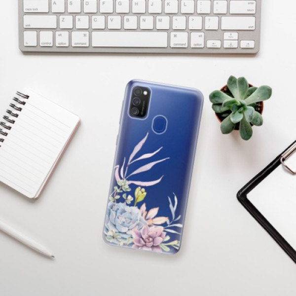 Silikonové pouzdro iSaprio - Samsung Galaxy M21 - Succulent 01