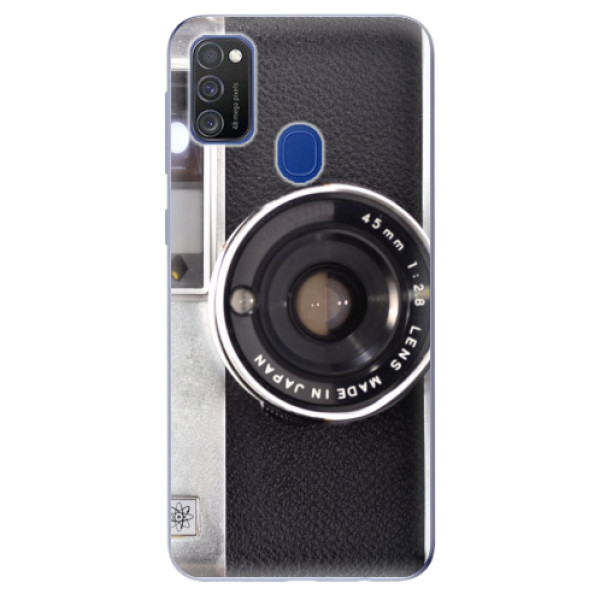 Odolné silikonové pouzdro iSaprio - Vintage Camera 01 na mobil Samsung Galaxy M21 (Silikonový odolný kryt, obal, pouzdro iSaprio - Vintage Camera 01 na mobilní telefon Samsung Galaxy M21)