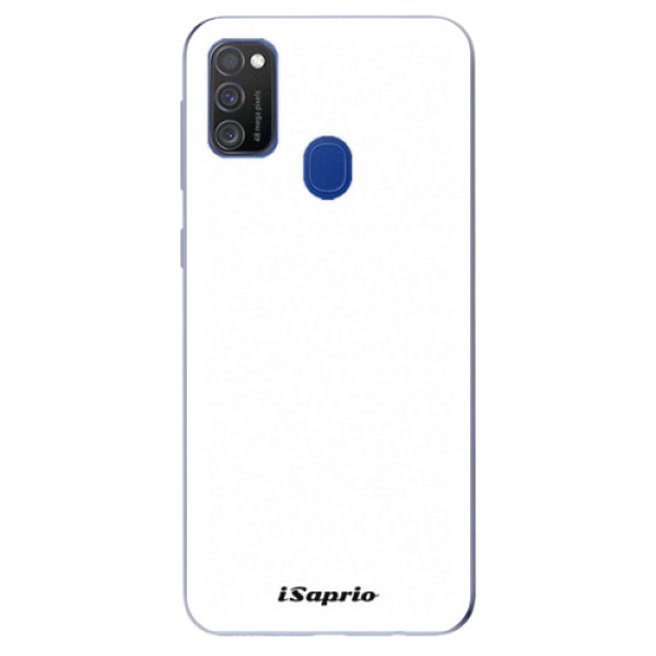 Odolné silikonové pouzdro iSaprio - 4Pure - bílé na mobil Samsung Galaxy M21 (Silikonový odolný kryt, obal, pouzdro iSaprio - 4Pure - bílé na mobilní telefon Samsung Galaxy M21)