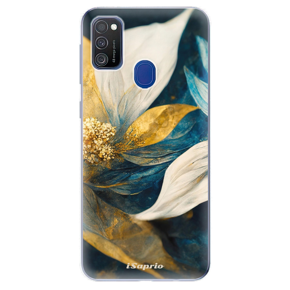 Odolné silikonové pouzdro iSaprio - Gold Petals - Samsung Galaxy M21