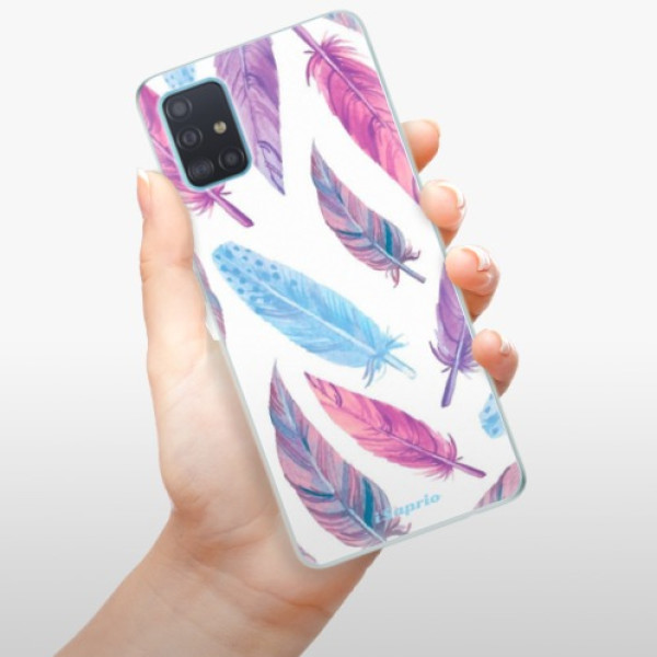 Silikonové pouzdro iSaprio - Samsung Galaxy A51 - Feather Pattern 10