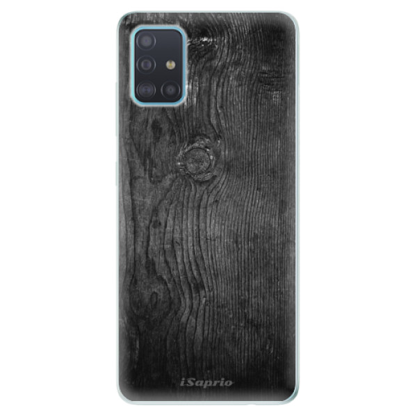 Odolné silikonové pouzdro iSaprio - Black Wood 13 na mobil Samsung Galaxy A51 (Silikonový odolný kryt, obal, pouzdro iSaprio - Black Wood 13 na mobilní telefon Samsung Galaxy A51)