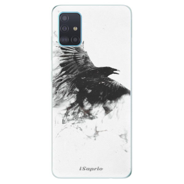 Odolné silikonové pouzdro iSaprio - Dark Bird 01 na mobil Samsung Galaxy A51 (Silikonový odolný kryt, obal, pouzdro iSaprio - Dark Bird 01 na mobilní telefon Samsung Galaxy A51)