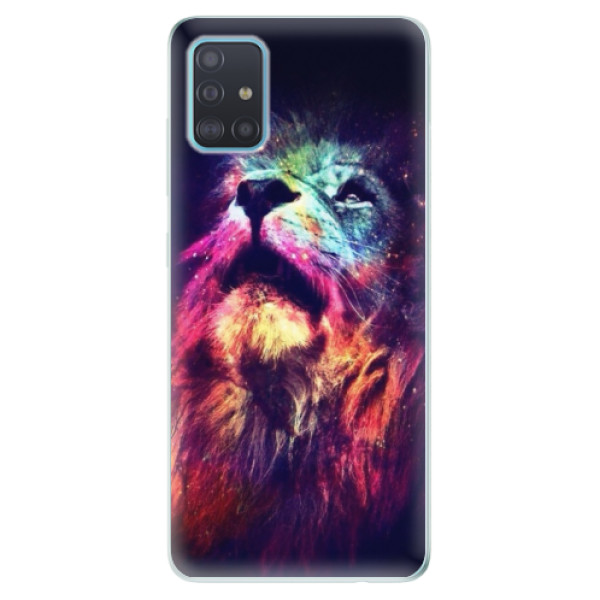 Odolné silikonové pouzdro iSaprio - Lion in Colors na mobil Samsung Galaxy A51 (Silikonový odolný kryt, obal, pouzdro iSaprio - Lion in Colors na mobilní telefon Samsung Galaxy A51)