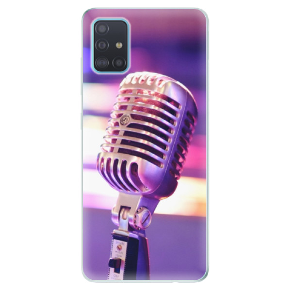 Odolné silikonové pouzdro iSaprio - Vintage Microphone - Samsung Galaxy A51