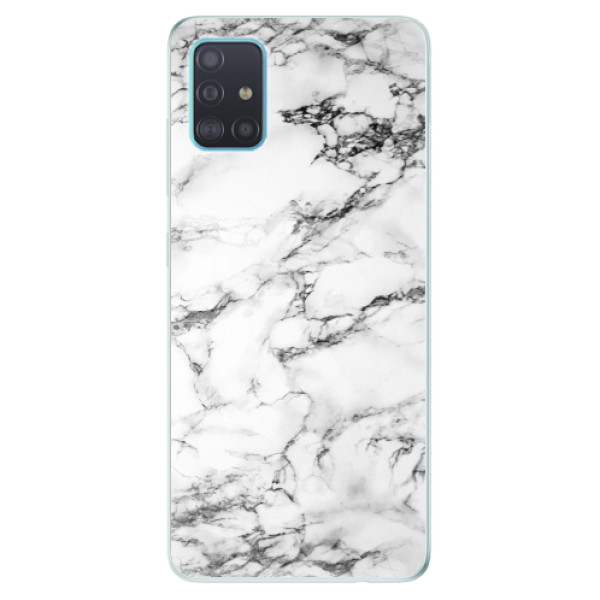 Odolné silikonové pouzdro iSaprio - White Marble 01 na mobil Samsung Galaxy A51 (Silikonový odolný kryt, obal, pouzdro iSaprio - White Marble 01 na mobilní telefon Samsung Galaxy A51)