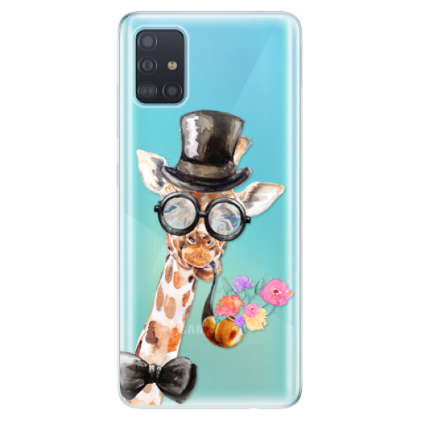 Odolné silikonové pouzdro iSaprio - Sir Giraffe - Samsung Galaxy A51