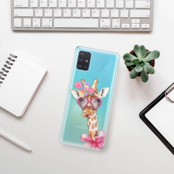 Silikonové pouzdro iSaprio - Samsung Galaxy A51 - Lady Giraffe