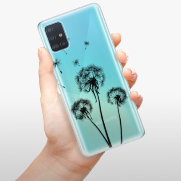 Silikonové pouzdro iSaprio - Samsung Galaxy A51 - Three Dandelions black