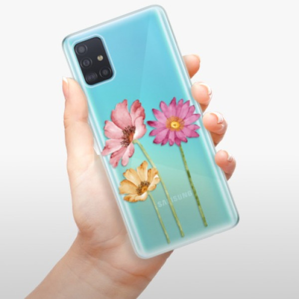 Silikonové pouzdro iSaprio - Samsung Galaxy A51 - Three Flowers