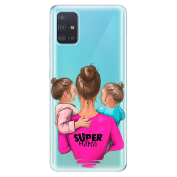 Odolné silikonové pouzdro iSaprio - Super Mama - Two Girls - Samsung Galaxy A51