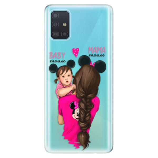 Odolné silikonové pouzdro iSaprio - Mama Mouse Brunette and Girl - Samsung Galaxy A51