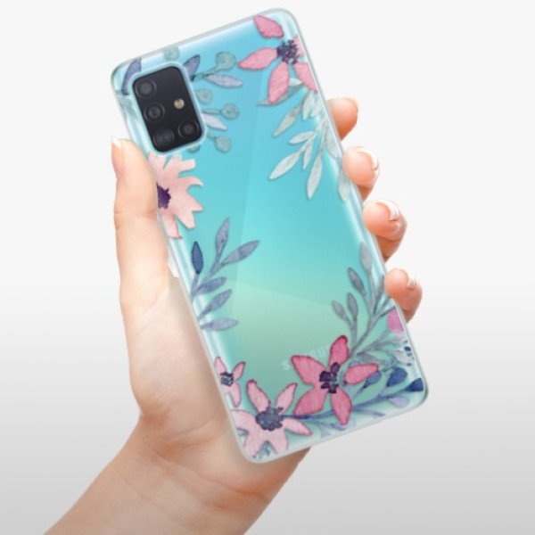 Silikonové pouzdro iSaprio - Samsung Galaxy A51 - Leaves and Flowers
