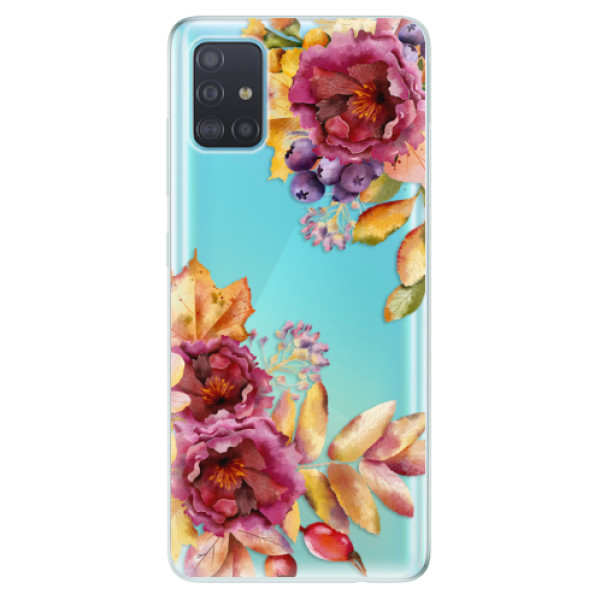 Odolné silikonové pouzdro iSaprio - Fall Flowers na mobil Samsung Galaxy A51 (Silikonový odolný kryt, obal, pouzdro iSaprio - Fall Flowers na mobilní telefon Samsung Galaxy A51)