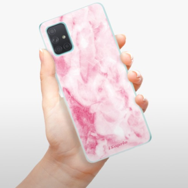Silikonové pouzdro iSaprio - Samsung Galaxy A71 - RoseMarble 16