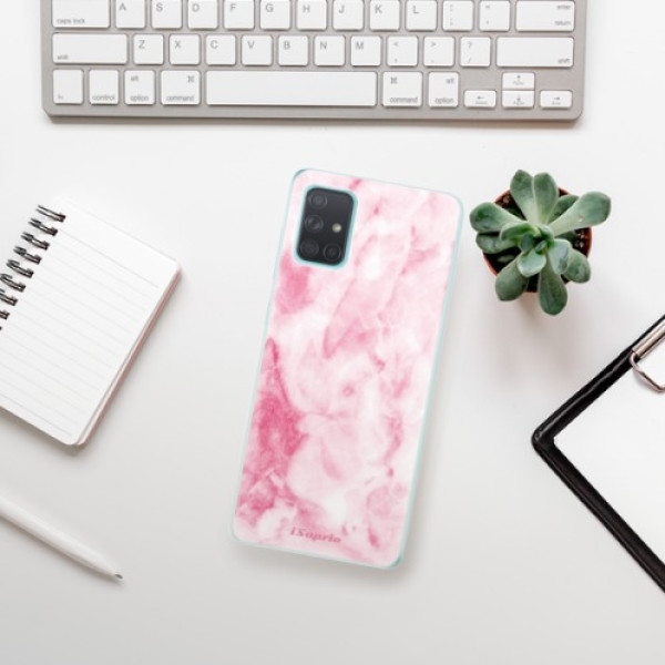 Silikonové pouzdro iSaprio - Samsung Galaxy A71 - RoseMarble 16