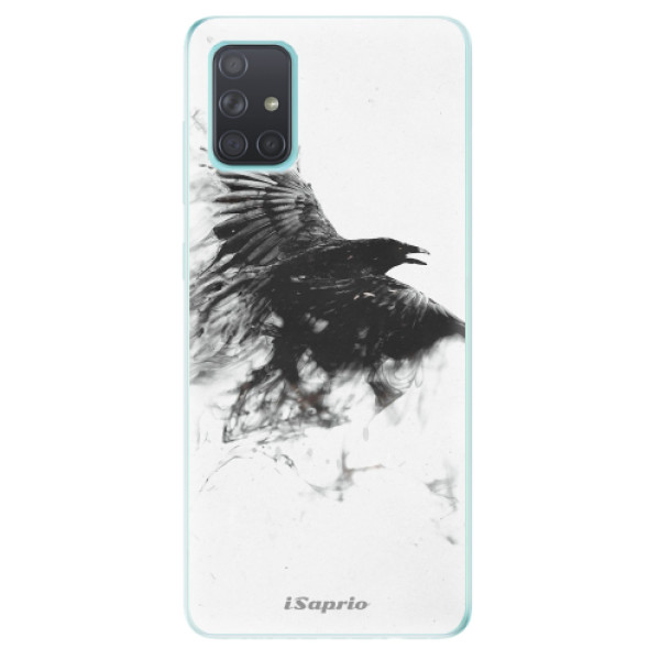 Odolné silikonové pouzdro iSaprio - Dark Bird 01 na mobil Samsung Galaxy A71 (Silikonový odolný kryt, obal, pouzdro iSaprio - Dark Bird 01 na mobilní telefon Samsung Galaxy A71)