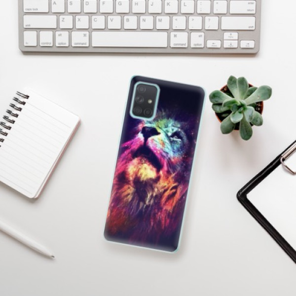 Silikonové pouzdro iSaprio - Samsung Galaxy A71 - Lion in Colors