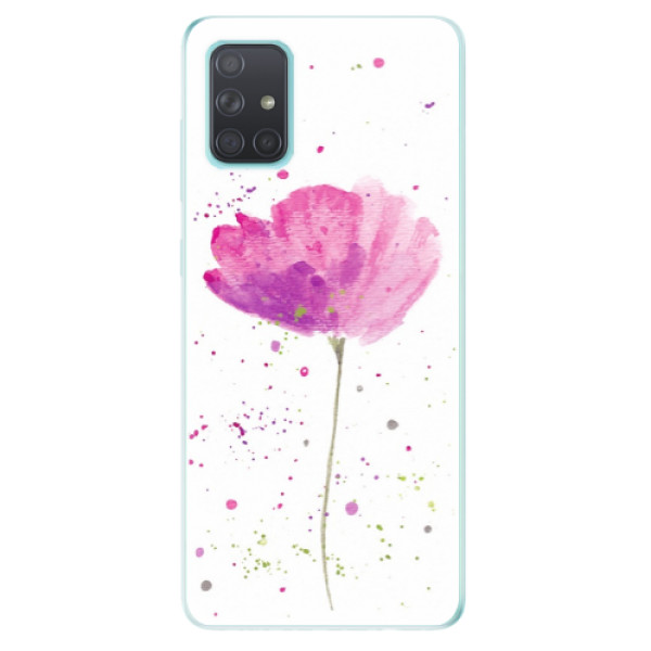 Odolné silikonové pouzdro iSaprio - Poppies - Samsung Galaxy A71
