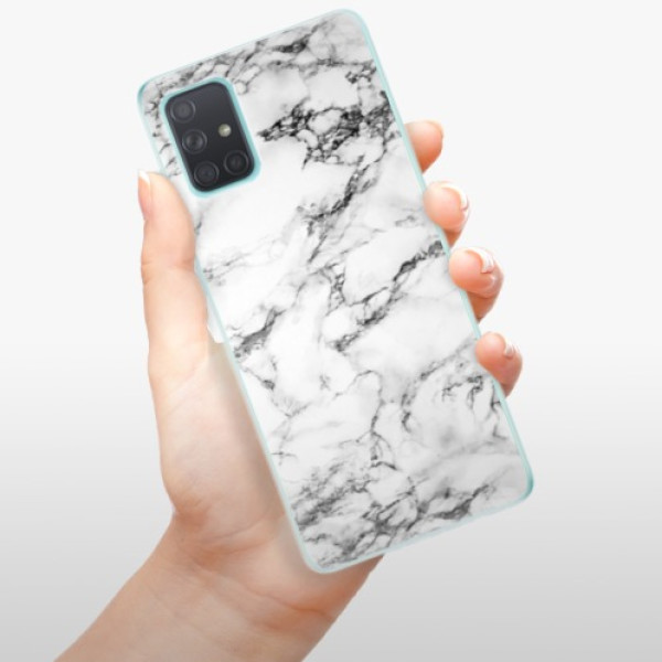 Silikonové pouzdro iSaprio - Samsung Galaxy A71 - White Marble 01