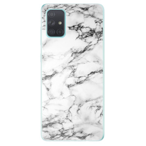 Silikonové pouzdro iSaprio - Samsung Galaxy A71 - White Marble 01