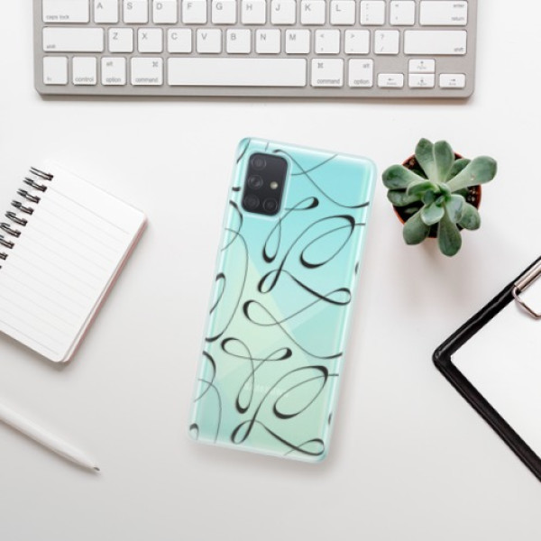Silikonové pouzdro iSaprio - Samsung Galaxy A71 - Fancy black