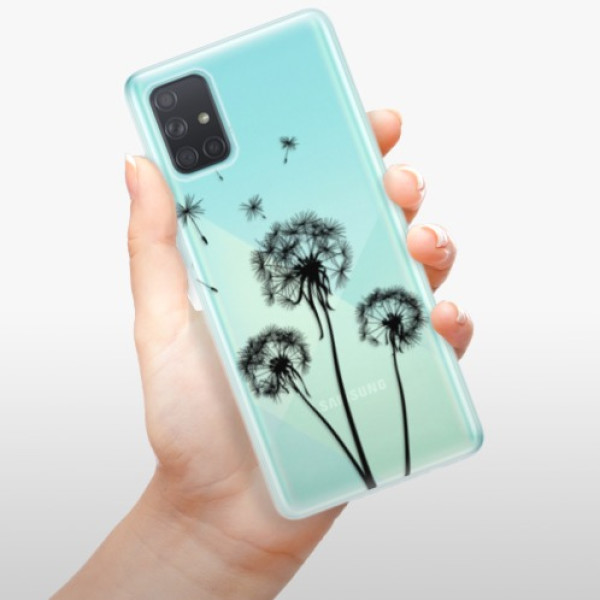 Silikonové pouzdro iSaprio - Samsung Galaxy A71 - Three Dandelions black