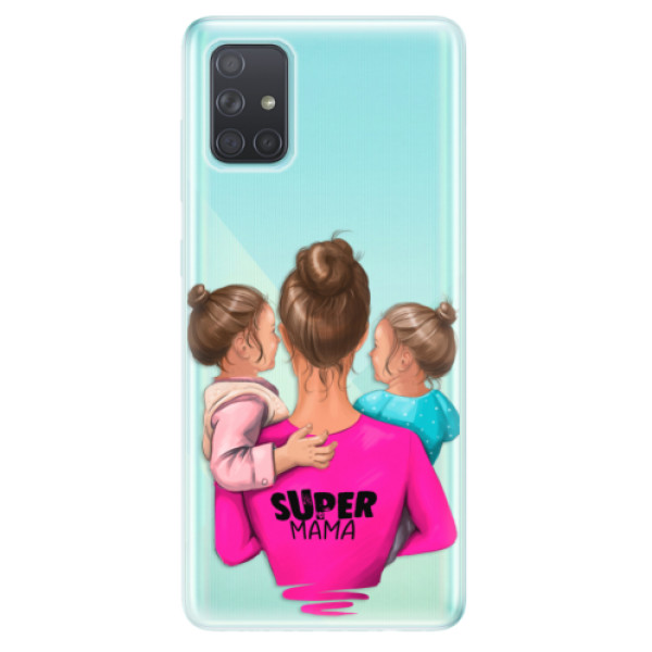 Odolné silikonové pouzdro iSaprio - Super Mama - Two Girls na mobil Samsung Galaxy A71 (Silikonový odolný kryt, obal, pouzdro iSaprio - Super Mama - Two Girls na mobilní telefon Samsung Galaxy A71)