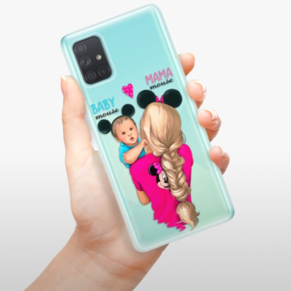 Odolné silikonové pouzdro iSaprio - Mama Mouse Blonde and Boy na mobil Samsung Galaxy A71