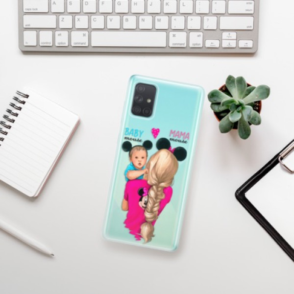 Odolné silikonové pouzdro iSaprio - Mama Mouse Blonde and Boy na mobil Samsung Galaxy A71