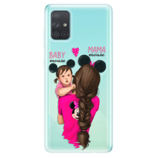 Odolné silikonové pouzdro iSaprio - Mama Mouse Brunette and Girl na mobil Samsung Galaxy A71 (Silikonový odolný kryt, obal, pouzdro iSaprio - Mama Mouse Brunette and Girl na mobilní telefon Samsung Galaxy A71)