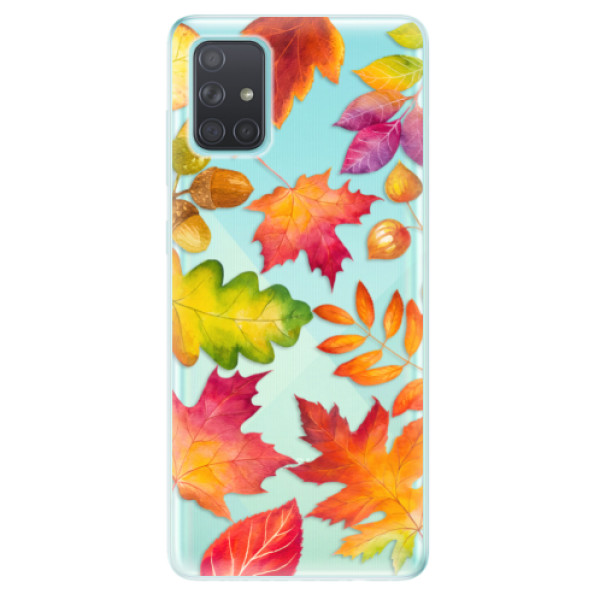 Odolné silikonové pouzdro iSaprio - Autumn Leaves 01 na mobil Samsung Galaxy A71 (Silikonový odolný kryt, obal, pouzdro iSaprio - Autumn Leaves 01 na mobilní telefon Samsung Galaxy A71)