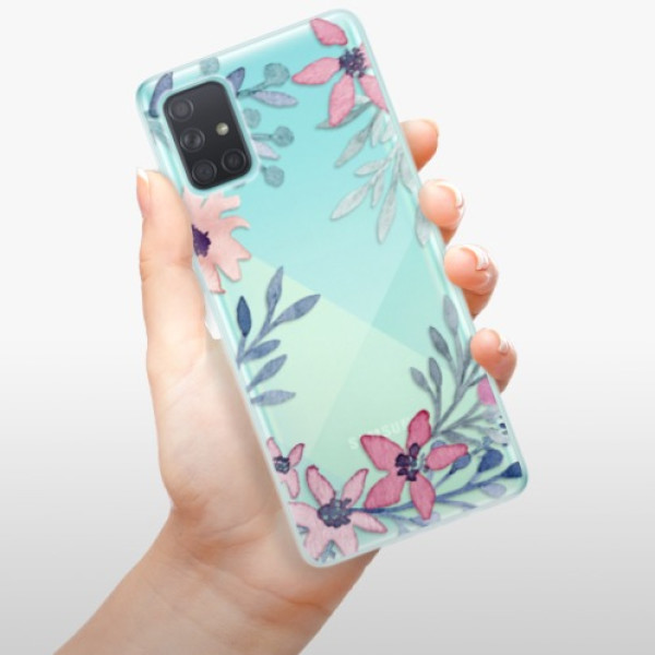 Silikonové pouzdro iSaprio - Samsung Galaxy A71 - Leaves and Flowers