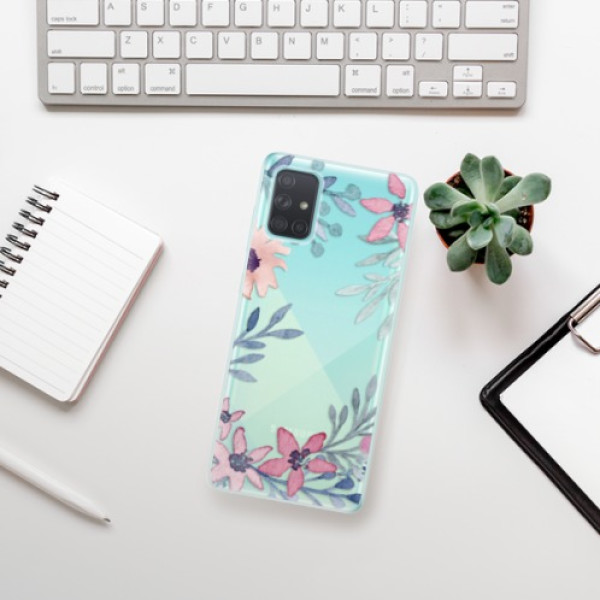 Silikonové pouzdro iSaprio - Samsung Galaxy A71 - Leaves and Flowers