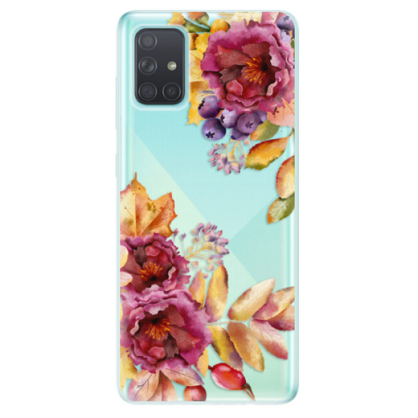 Odolné silikonové pouzdro iSaprio - Fall Flowers na mobil Samsung Galaxy A71 (Silikonový odolný kryt, obal, pouzdro iSaprio - Fall Flowers na mobilní telefon Samsung Galaxy A71)