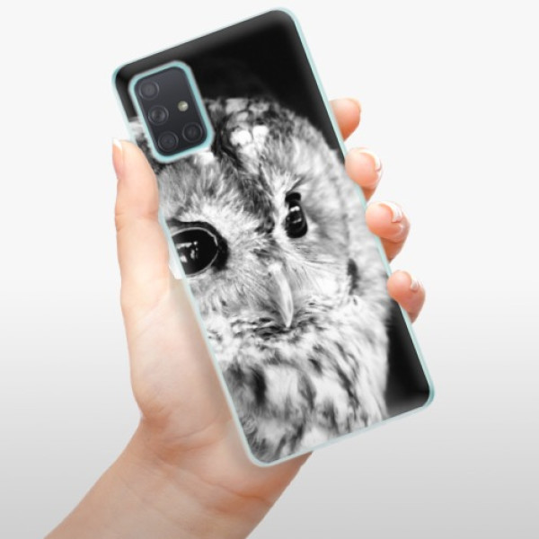 Silikonové pouzdro iSaprio - Samsung Galaxy A71 - BW Owl