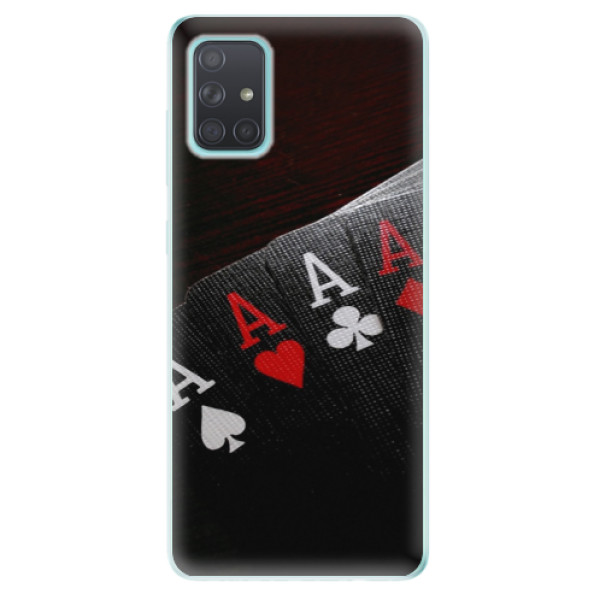 Odolné silikonové pouzdro iSaprio - Poker na mobil Samsung Galaxy A71 (Silikonový odolný kryt, obal, pouzdro iSaprio - Poker na mobilní telefon Samsung Galaxy A71)