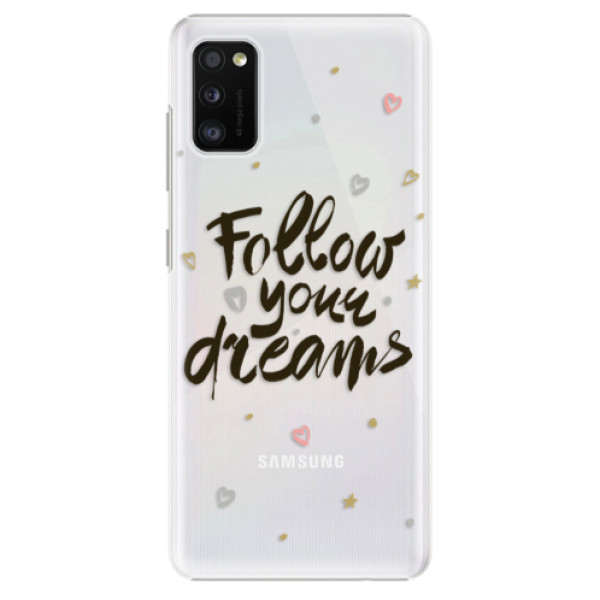 Plastové pouzdro iSaprio - Follow Your Dreams - black - Samsung Galaxy A41