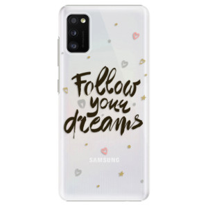 Plastové pouzdro iSaprio - Follow Your Dreams - black - na mobil Samsung Galaxy A41