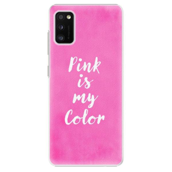 Plastové pouzdro iSaprio - Pink is my color - na mobil Samsung Galaxy A41 (Plastový, kryt, obal pouzdro iSaprio - Pink is my color - na mobilní telefon Samsung Galaxy A41)