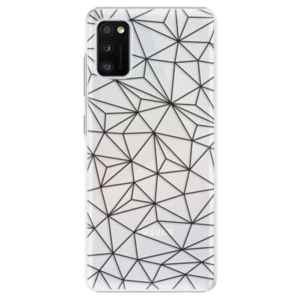 Plastové pouzdro iSaprio - Abstract Triangles 03 - black - Samsung Galaxy A41
