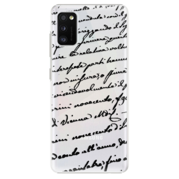 Plastové pouzdro iSaprio - Handwriting 01 - black - Samsung Galaxy A41