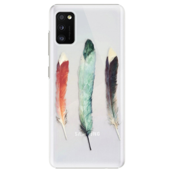 Plastové pouzdro iSaprio - Three Feathers - Samsung Galaxy A41