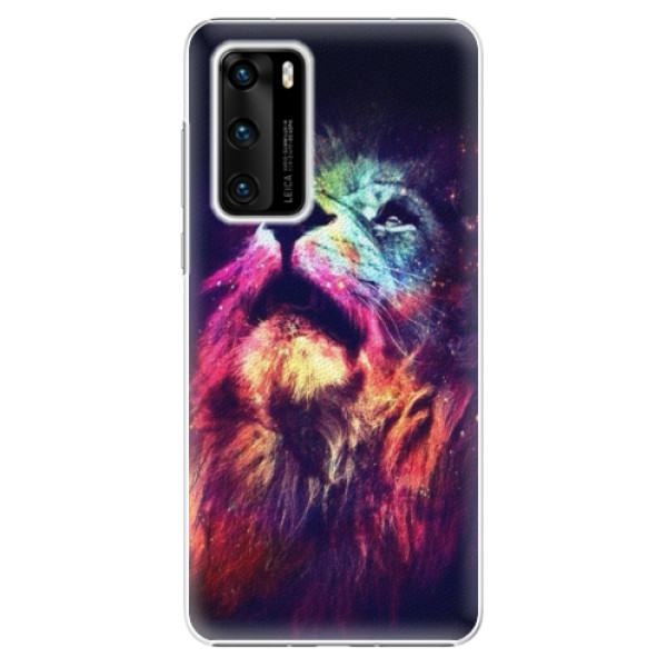 Plastové pouzdro iSaprio - Lion in Colors - Huawei P40