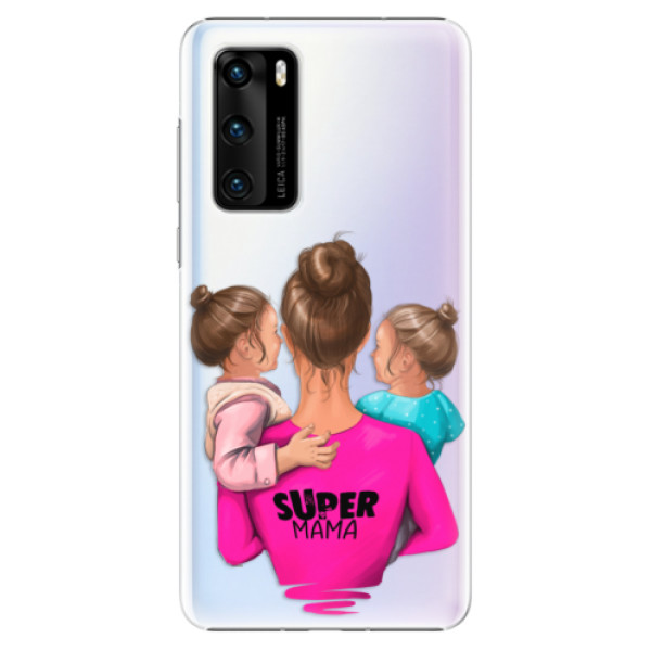 Plastové pouzdro iSaprio - Super Mama - Two Girls - Huawei P40