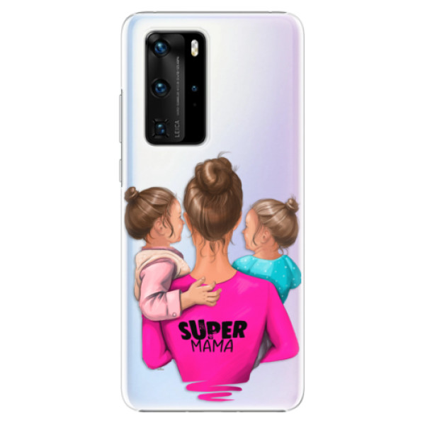 Plastové pouzdro iSaprio - Super Mama - Two Girls - Huawei P40 Pro