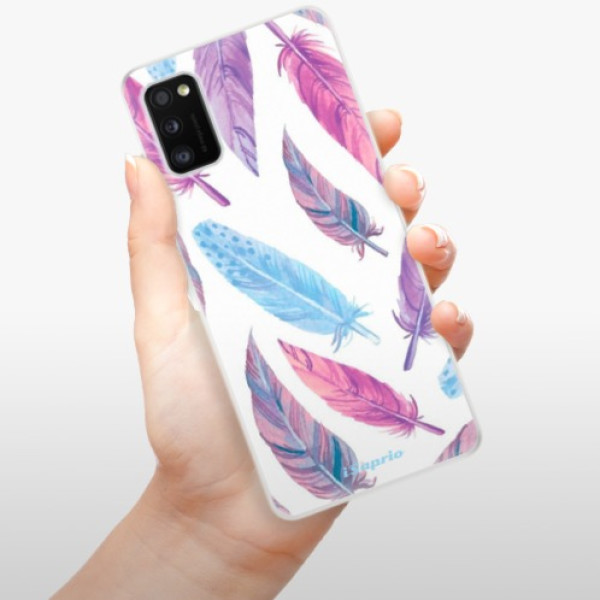 Silikonové pouzdro iSaprio - Samsung Galaxy A41 - Feather Pattern 10