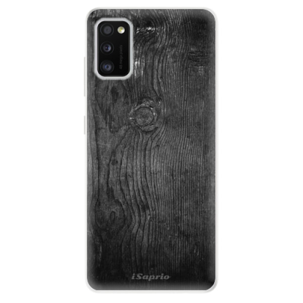 Odolné silikonové pouzdro iSaprio - Black Wood 13 - na mobil Samsung Galaxy A41 (Odolný silikonový kryt, obal pouzdro iSaprio - Black Wood 13 - na mobilní telefon Samsung Galaxy A41)